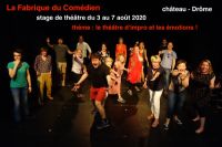 Stage théâtre août 2020. Château Drôme. Thème : les émotions. Du 3 au 7 août 2020 à Valence. Drome.  10H00
